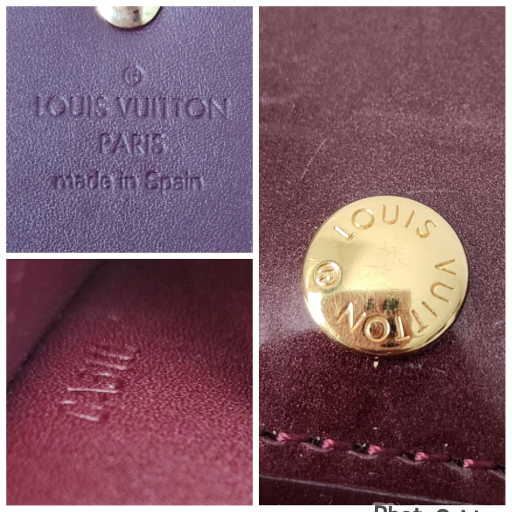 Auth Louis Vuitton Vernis Amarante Envelope Card Case - Picture 6 of 8
